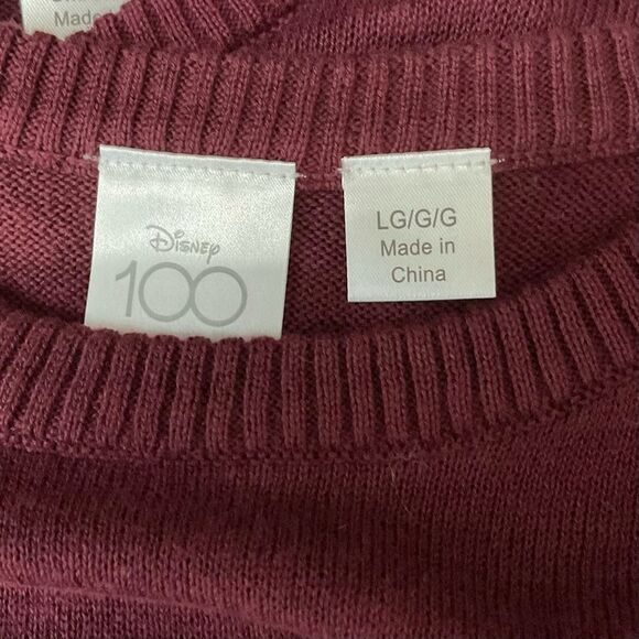 Darth Vader Christmas Sweater NWT Sz S Maroon Holiday Disney 100 Crewneck Unisex - Picture 5 of 9